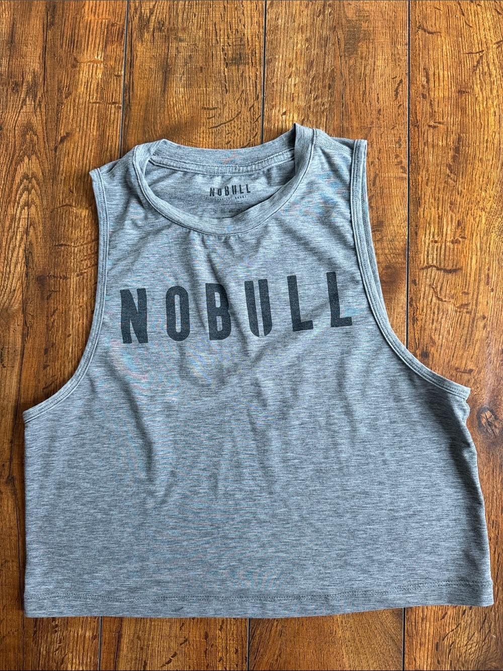 NOBULL Heather Gray Cropped Muscle Tank